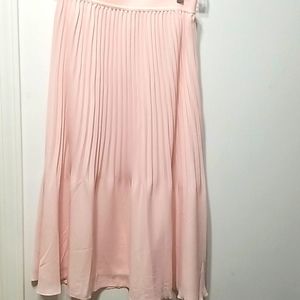 J crew pale pink pleated skirt